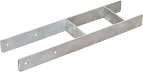vidaXL Στηρίγματα Περίφραξης 6 τεμ Ασημί 14x6x60 εκ. Γαλβανισμ. Ατσάλι