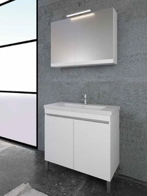 One Project Dias 100  MDF - Πάγκος με Νιπτήρα &amp; Καθρέπτη