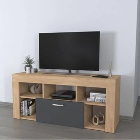 Έπιπλο τηλεόρασης Midili sapphire oak-ανθρακί 135x42x61εκ
