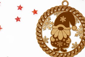 Σετ των 3 Intra απο ξύλο plywood 3mm-4mm πάχος κομμένο στολίδι Χριστουγεννιάτικο Gnome Δίασταση 3x3 cm INTRAFABR-109532631