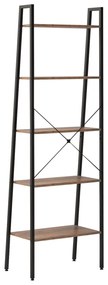 vidaXL Ραφιέρα 5 Επιπέδων Σκούρο Καφέ &amp; Μαύρο 56 x 35 x 174 εκ.