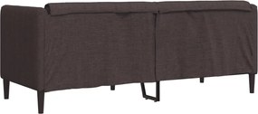 vidaXL Καναπές Διθέσιος Σκούρο Καφέ Υφασμάτινος