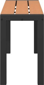 vidaXL Παγκάκι κήπου Καφέ 100 x 28 x 45 εκ. Ατσάλι