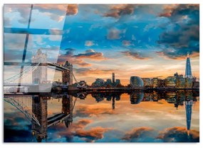 Πίνακας Γυάλινος 123BZM1293 100x70cm Multi Wallity Οριζόντιοι Glass