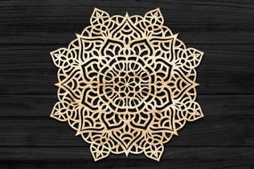 Intra απο ξύλο plywood 3mm-4mm πάχος 3D Mandala για Cricut Δίασταση 30x30 cm INTRAFABR-73485566