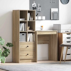 vidaXL Γραφείο με συρτάρι με ράφι με αποθήκευση 2 pcs Δρύς Sonoma