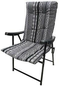 Πτυσσόμενη καρέκλα camping - 1297-50 - 100014 - Black/White