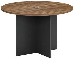 Τραπέζι γραφείου επαγγελματικό Oscar  σε καρυδί-ανθρακί απόχρωση Φ150x76εκ