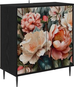 vidaXL Πλαϊνό γραφείο BORNE Μαύρη Δρυς 69 x 33 x 76 εκ.