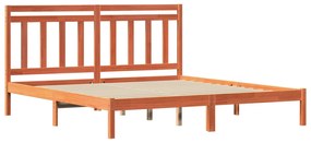 vidaXL Σκελετός Κρεβατιού με κεφαλάρι Κερωτό καφέ 180 x 200 cm