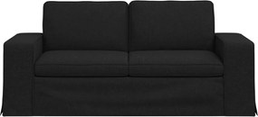 vidaXL Καναπές 140cm Μαύρο Μέταλλο