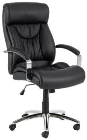 Καρέκλα γραφείου Oakland 845, Μαύρο, 120x65x83cm, 17 kg, Με μπράτσα, Με ρόδες, Μηχανισμός καρέκλας: Κλίση | Epipla1.gr