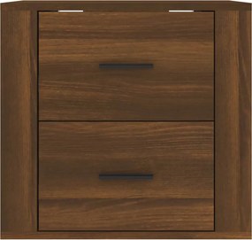 vidaXL Κομοδίνο Επιτοίχιο Καφέ Δρυς 50x36x47 εκ.