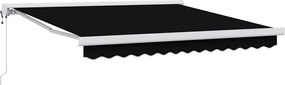 vidaXL Αντιανεμικό Μαύρο 350 x 250 εκ Πολυεστέρας και Αλουμίνιο