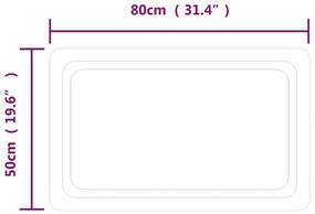 vidaXL Καθρέφτης Μπάνιου με LED 80x50 εκ.