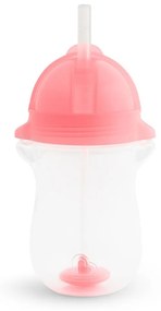 Ποτήρι Βρεφικό Με Καλαμάκι Tip &amp; Sip Cup 296ml Pink Munchkin 296ml Πλαστικό