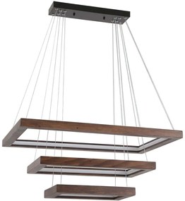 Φωτιστικό Οροφής Bergama 846STL1981 70x70x80cm 3xLed 95W Walnut Opviq
