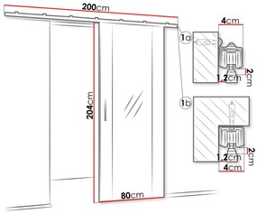 Συρόμενες πόρτες Hartford 488, 21 kg, Κασμίρι, Πλαστικοποιημένη μοριοσανίδα, Καθρέφτης, Γκρι, Αλουμίνιο | Epipla1.gr