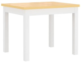 vidaXL Παιδικό Σετ Τραπέζι με Καρέκλες 3 τεμ. Λευκό και Μπεζ MDF