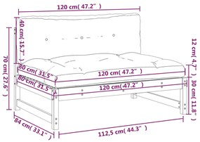 ΚΑΝΑΠΕΣ ΜΕΣΑΙΟΣ 120 X 80 ΕΚ. ΑΠΟ ΕΜΠΟΤΙΣΜΕΝΟ ΞΥΛΟ ΠΕΥΚΟΥ 825736