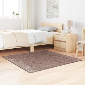 vidaXL Αντιολισθητικό Σαγκί Χαλάκι Καφέ 120 x 120 cm PP