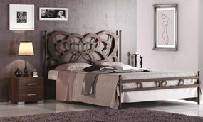 Κρεβάτι Νούφαρο4 για στρώμα 150χ200 διπλό με επιλογή χρώματος