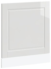 vidaXL Πίνακας πλυντηρίου πιάτων Porto Γυαλ. Λευκό 60x1,5x67 εκ.