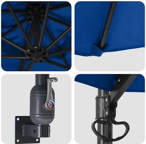 vidaXL Ομπρέλα Κήπου 248 x 248 x 148 εκ. Πολυεστέρας και Χάλυβας