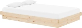 vidaXL Πλαίσιο Κρεβατιού 120 x 190 εκ. από Μασίφ Ξύλο Small Double