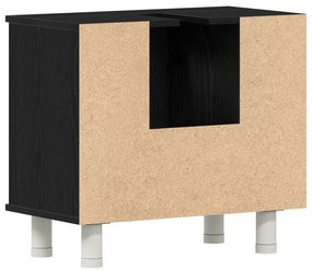 vidaXL Ντουλάπι Μπάνιου Μαύρο Δρυς 60x32x54 εκ. Επεξεργασμένο Ξύλο