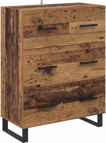vidaXL Highboard με συρτάρι 2 pcs Παλιό Ξύλο Επεξεργασμένο ξύλο