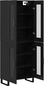vidaXL Highboard 2 τμχ. Μαύρη Οξυά 69,5 x 34 x 180 εκ.
