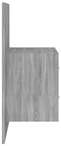 vidaXL Κομοδίνο Επιτοίχιο Γκρι Sonoma