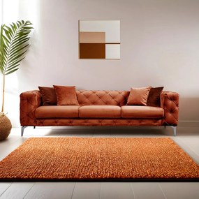 Καναπές Chesterfield 3θέσιος Como 237x90x70εκ - Orange