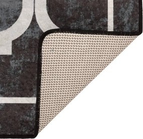 vidaXL Χαλί Πλενόμενο Μαύρο και Λευκό 120x180 εκ.