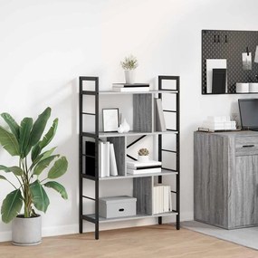 vidaXL Ράφι Βιβλίων Γκρίζο Σονομα 75 x 30 x 123,5 εκ.