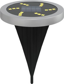 vidaXL Ηλιακά Φωτιστικά Δαπέδου με Στήριγμα Εδάφους 12τεμ. Θερμό Λευκό