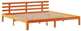 vidaXL Πλαίσιο Κρεβατιού με Κεφαλάρι 180x200 εκ Μασίφ Ξύλο Πεύκου
