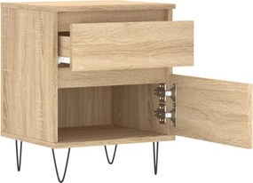 vidaXL Κομοδίνο Sonoma Δρυς 40 x 35 x 50 εκ. από Επεξεργ. Ξύλο