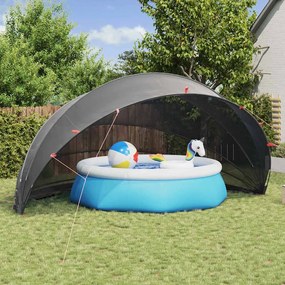vidaXL Θόλος πισίνας Μαύρο 592 x 590 x 275 εκ.