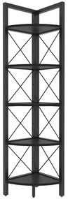 Ραφιέρα Δαπέδου Γωνιακή Remo 322RTC1107 30,5x33x160cm Marble Effect Black