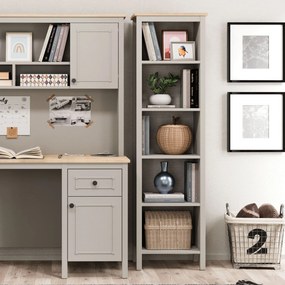 Βιβλιοθήκη Γκρι / Δρυς PECE 50x39.5x179.5