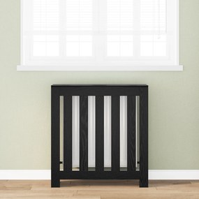 vidaXL Καλύμμα καυστήρα Μαύρη Δρυ 78x20x82 εκ. Επεξεργασμένο ξύλο