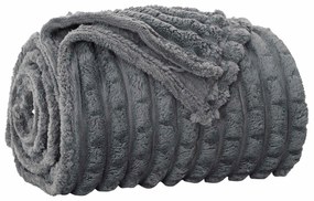 vidaXL Κουβέρτα Σκούρο Γκρι 200 x 150 cm Μαλλί