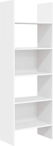 vidaXL Βιβλιοθήκη Λευκή 60 x 35 x 180 εκ. από Επεξ. Ξύλο