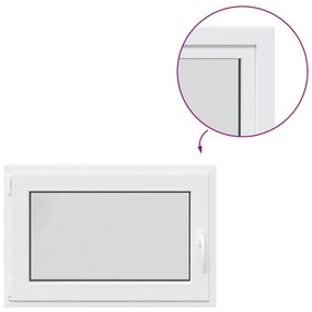 vidaXL Παράθυρο Υπογείου "RISOR" 90x70 εκ. Ανακλινόμενο & Περιστρεφόμενο DIN Αριστερά Λευκό