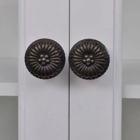 Ντουλάπι Κουζίνας Επιτοίχιο Λευκό Ξύλινο με Γυάλινη Πόρτα - Λευκό