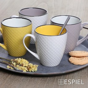 COOKIE DELIGHT ΚΟΥΠΑ JUMBO ΚΙΤΡΙΝΗ-ΚΡΕΜ ΜΕ ΜΑΥΡΟ ΣΤΟΜΙΟ 560CC 8,2Χ10ΕΚ ΣΕΤ 6 τμχ - Espiel