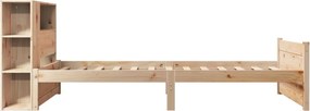 vidaXL Κρεβάτι Βιβλιοθήκη Χωρίς Στρώμα 75x190 εκ Μασίφ Ξύλο Πεύκο