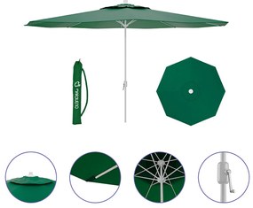 Solskjerm Marbueno Πράσινο πολυεστέρας Χάλυβας Ø 270 cm